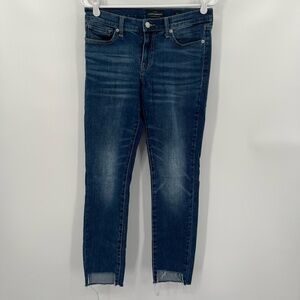 Lucky Brand Charlie Skinny Rough Hem Jeans Size 6 (28) Women's
